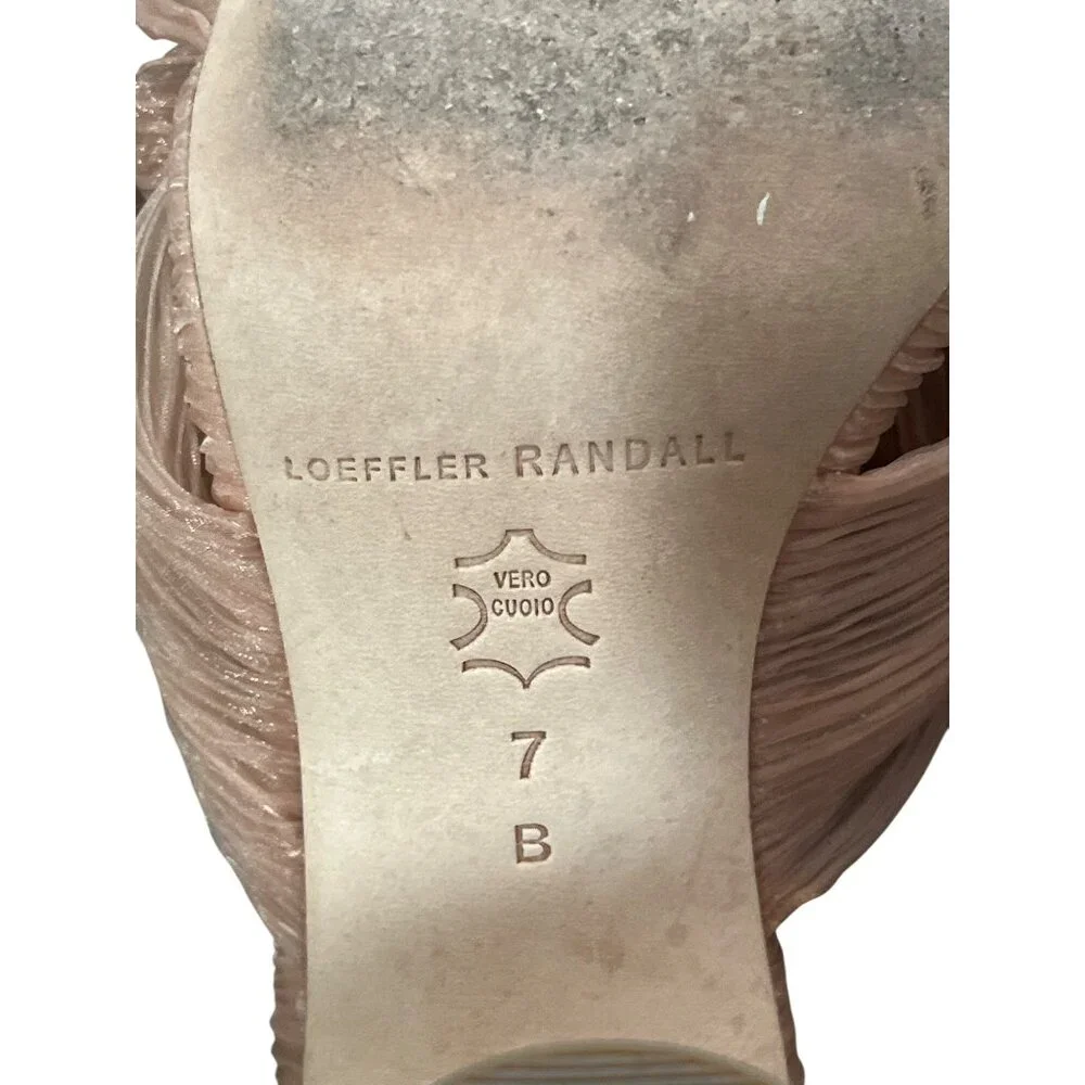 Loeffler Randall Penny Pleated Bow Heel Blush Pink Womens Size 7 - Picture 7 of 10